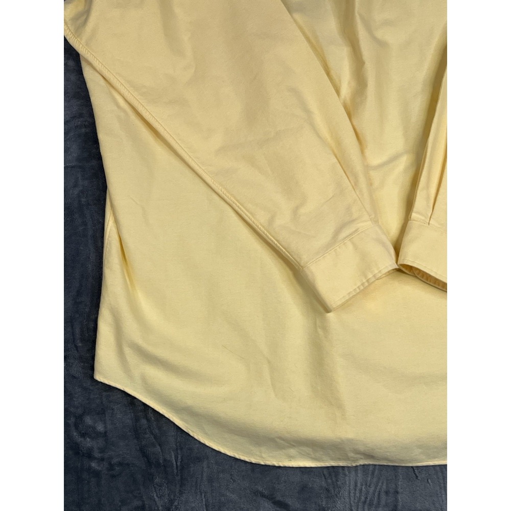 Ralph Lauren Blake XL Yellow Solid Cotton Long Sleeve Button-Down Preppy Shirt - Picture 14 of 16